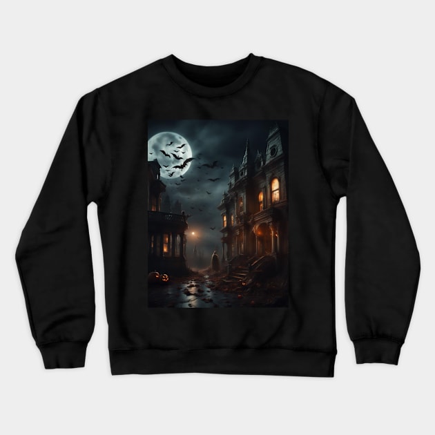 halloween night Crewneck Sweatshirt by tearbytea